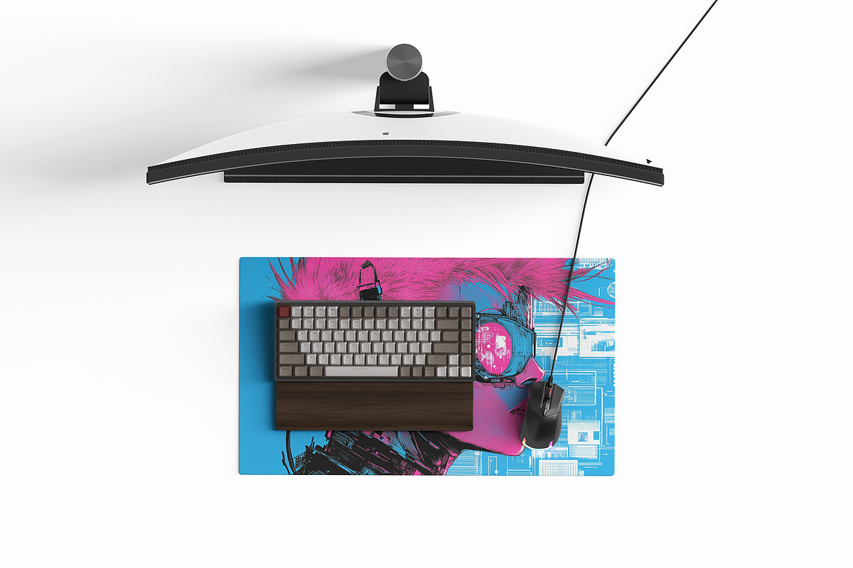 Desk mat mockup 6 PSD fully editable, a Household Mockup by GraphicVil (Photo 7 of 9)
