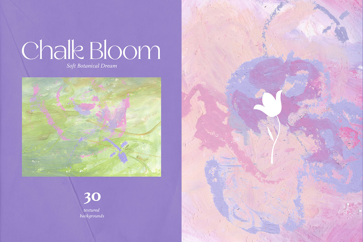 Chalk Pastel Botanical Textures, a Texture Illustration by Elena Pimonova (Photo 8 of 10)