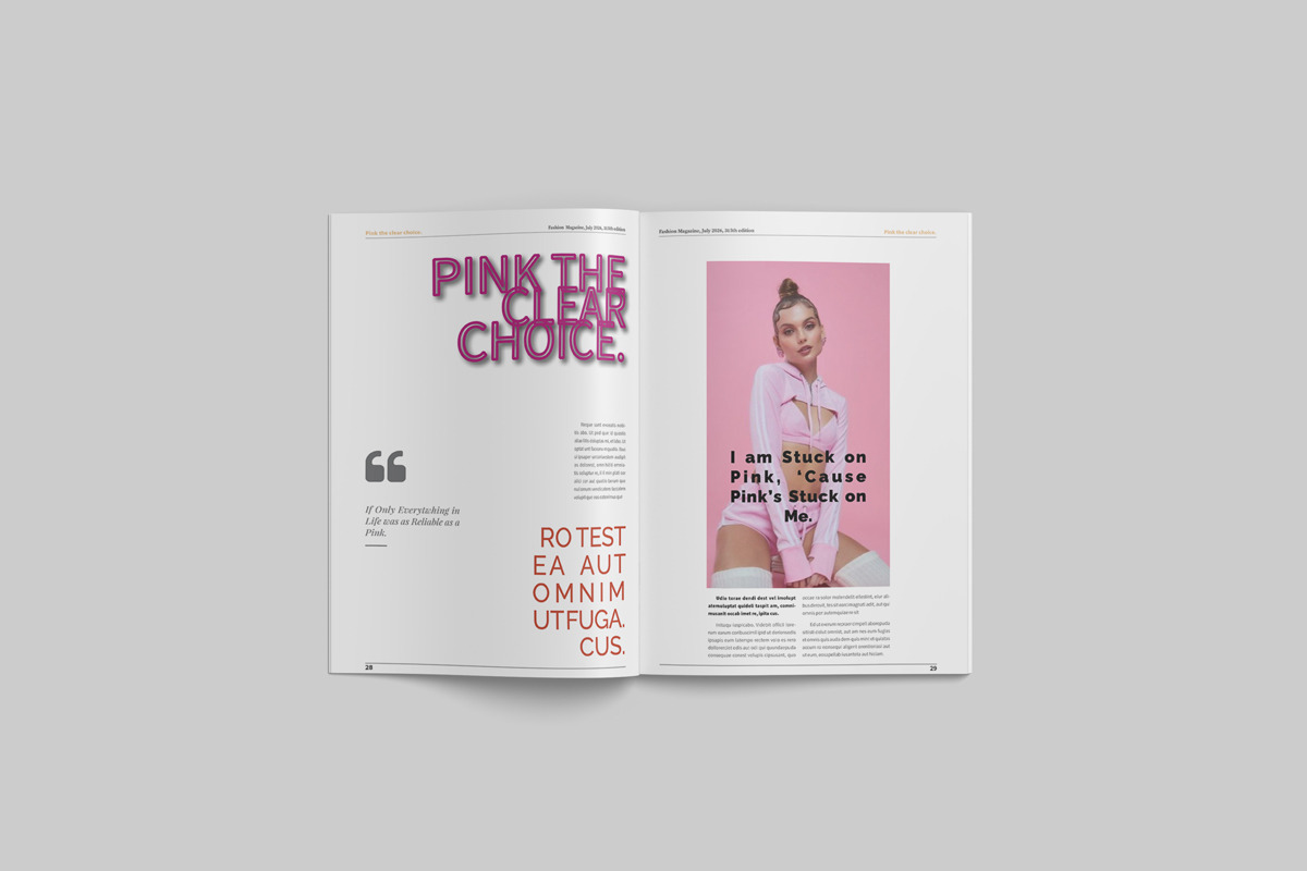Modern Fashion Magazine Layout, a Magazine Template by Swayang (Photo 19 of 23)