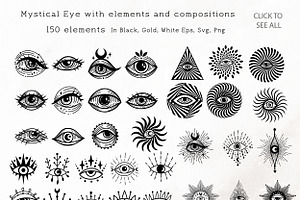 150 Magic Eyes. Mystic Third Eyes