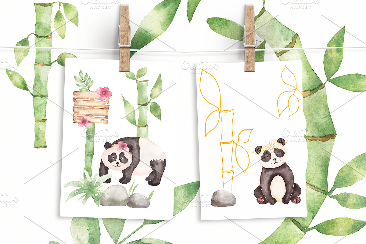 Panda Garden, an Animal Illustration by MayaNavits (Photo 9 of 19)