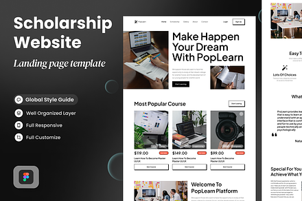 Scholarship Website Landing Page, a Landing Page Template by SLAB! Design