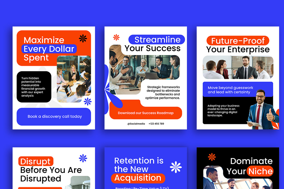 Business Social Media Post Carousel, a Social Media Template by Jiwstudio (Photo 1 of 4)