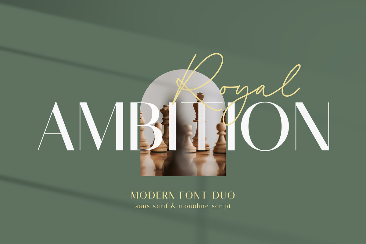 Royal Ambition | Font Duo, a Script Font by Lemonthe (Photo 1 of 7)