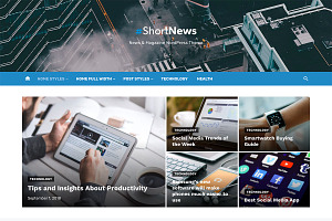 Short News WordPress Theme