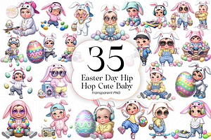 Easter Bunny PNG Clipart, Hip Hop.