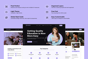 Elearning Online Course Web UI Kit