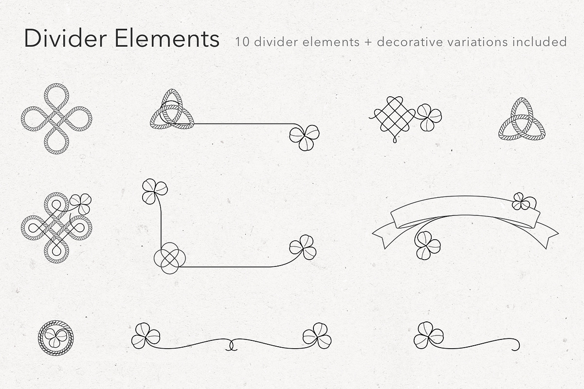 Celtic Knots & Shamrock Dividers, an Object Graphic by IrinaCzaran (Photo 6 of 7)