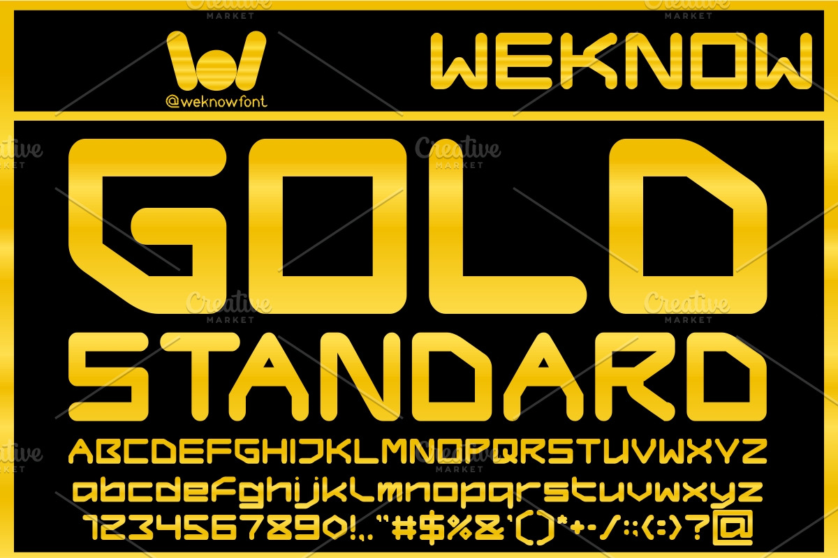 Gold Standard font, a Font by weknow (Photo 1 of 8)