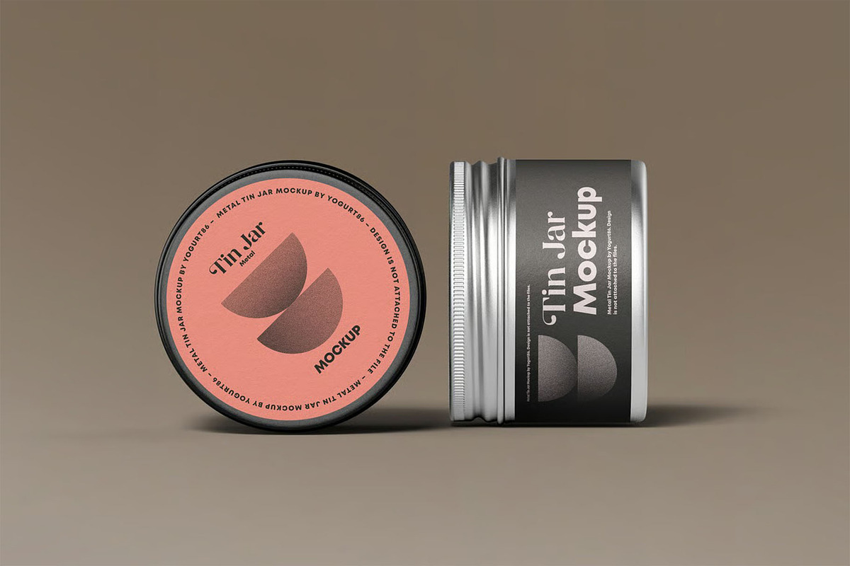 Metal Tin Jar Mock-up, a Packaging Mockup by zippypixelstudio (Photo 10 of 10)