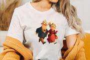 Quirky Valentine Old Couple Clipart, an Illustration by SVGArt (Thumbnail 5 of 8)