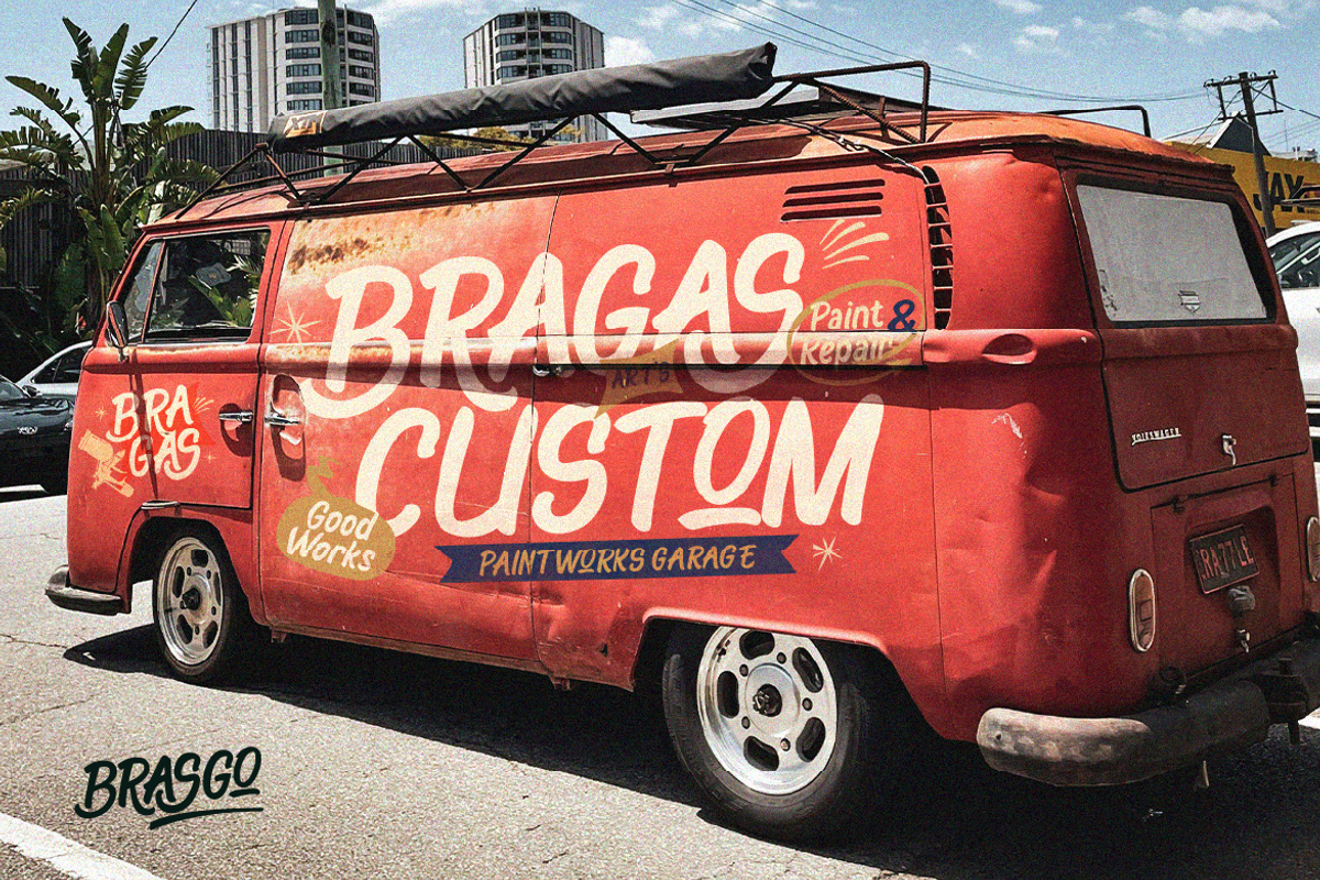 Brasgo, a Handwritten Font by Burntilldead (Photo 8 of 12)