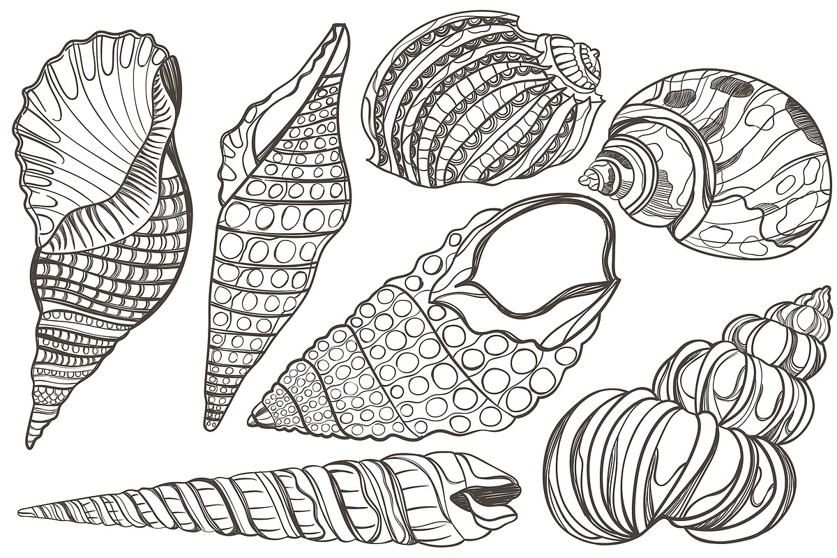 Marine life set., an Animal Illustration by FoxyDraw (Photo 2 of 8)
