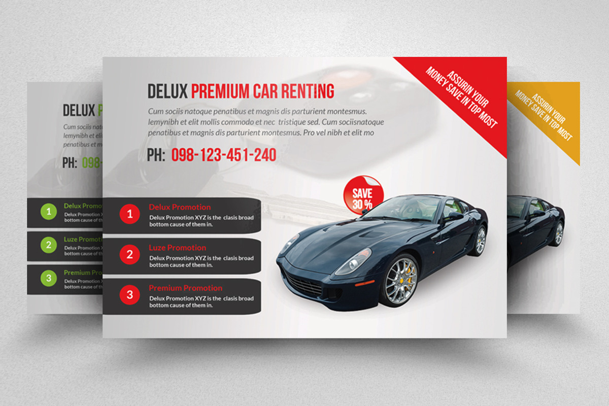 Automotive Business Horizontal Flyer, a Flyer Template by Psd Templates