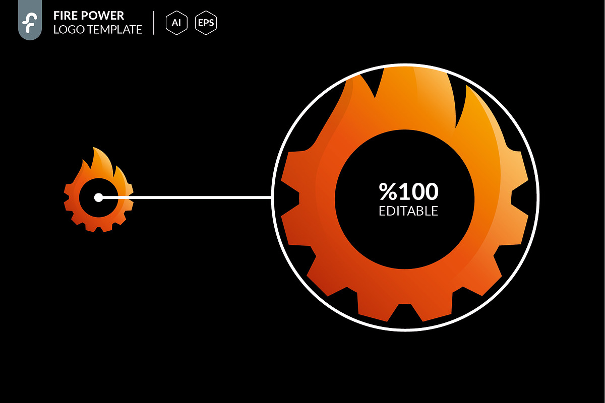 Fire Power Logo, a Branding & Logo Template by ft.studio