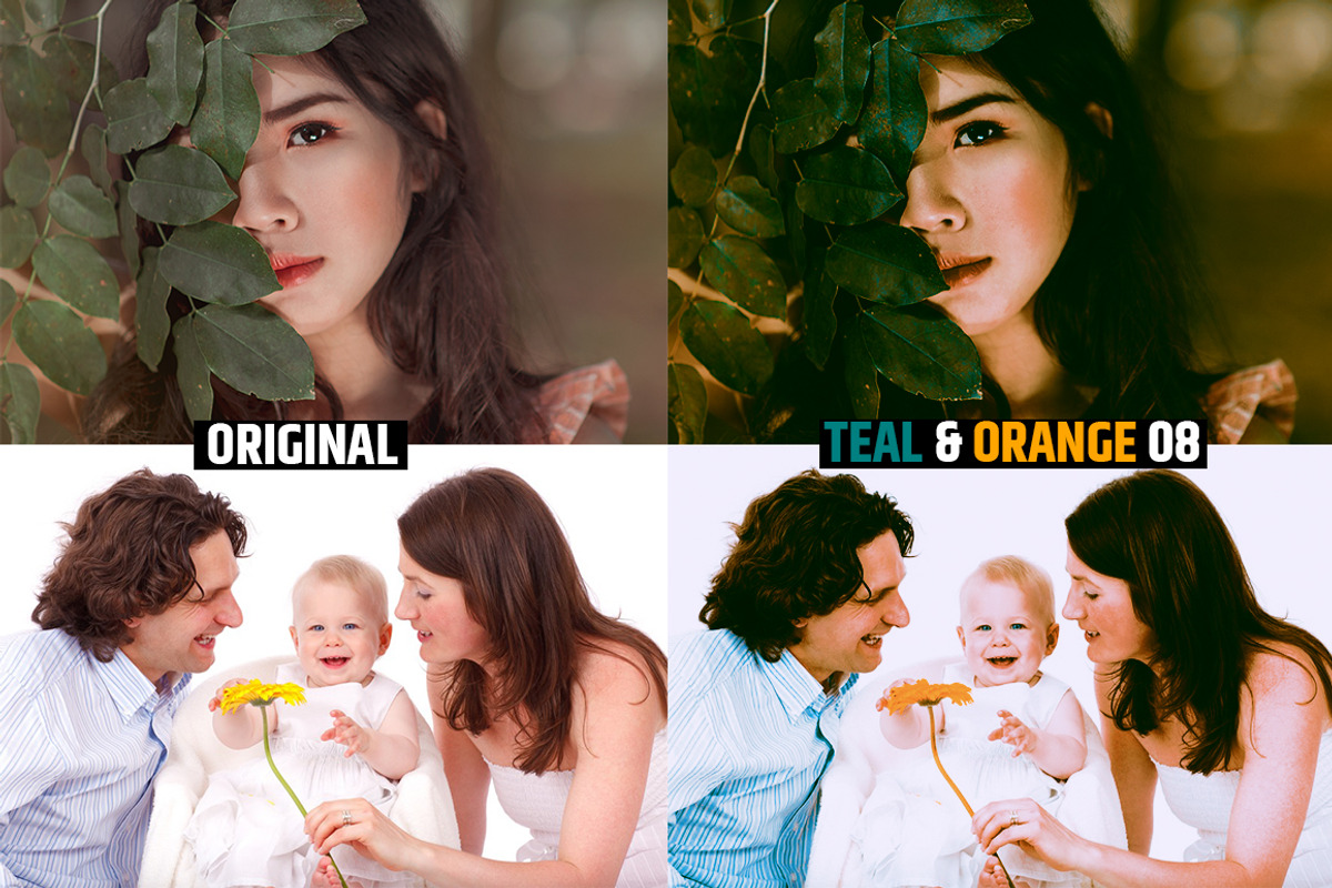 Orange & Teal 30 Cinematic FILM LUTS, a Plug-in Add-On by WeLovePresets (Photo 10 of 61)