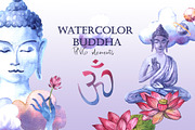 Watercolor buddha, an Illustration by Steshnikova (Thumbnail 1 of 8)