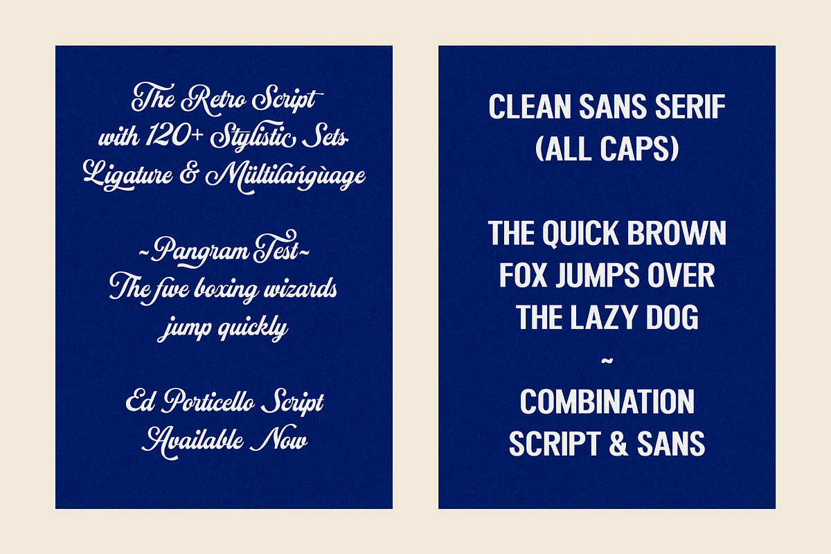 ED Porticello - Vintage Font Duo, a Script Font by Emyself Design (Photo 6 of 12)