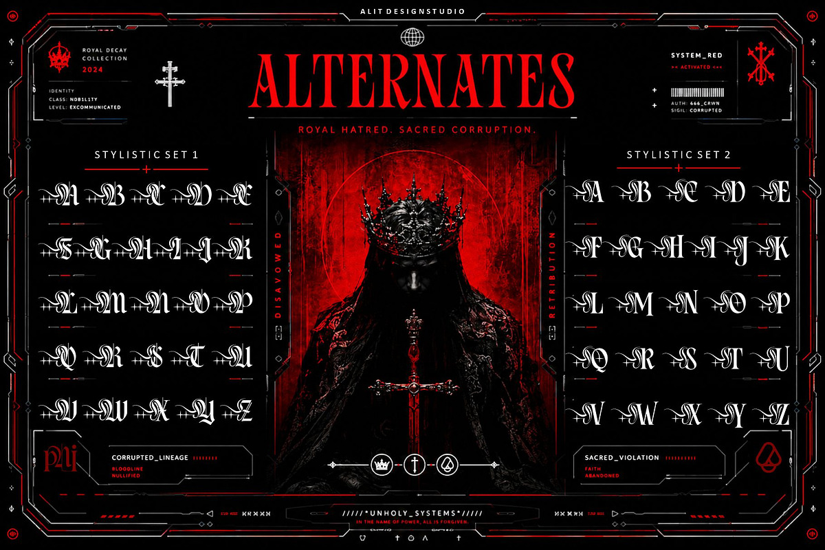 Royal Hatred Typeface, a Blackletter Font by alit design (Photo 10 of 20)