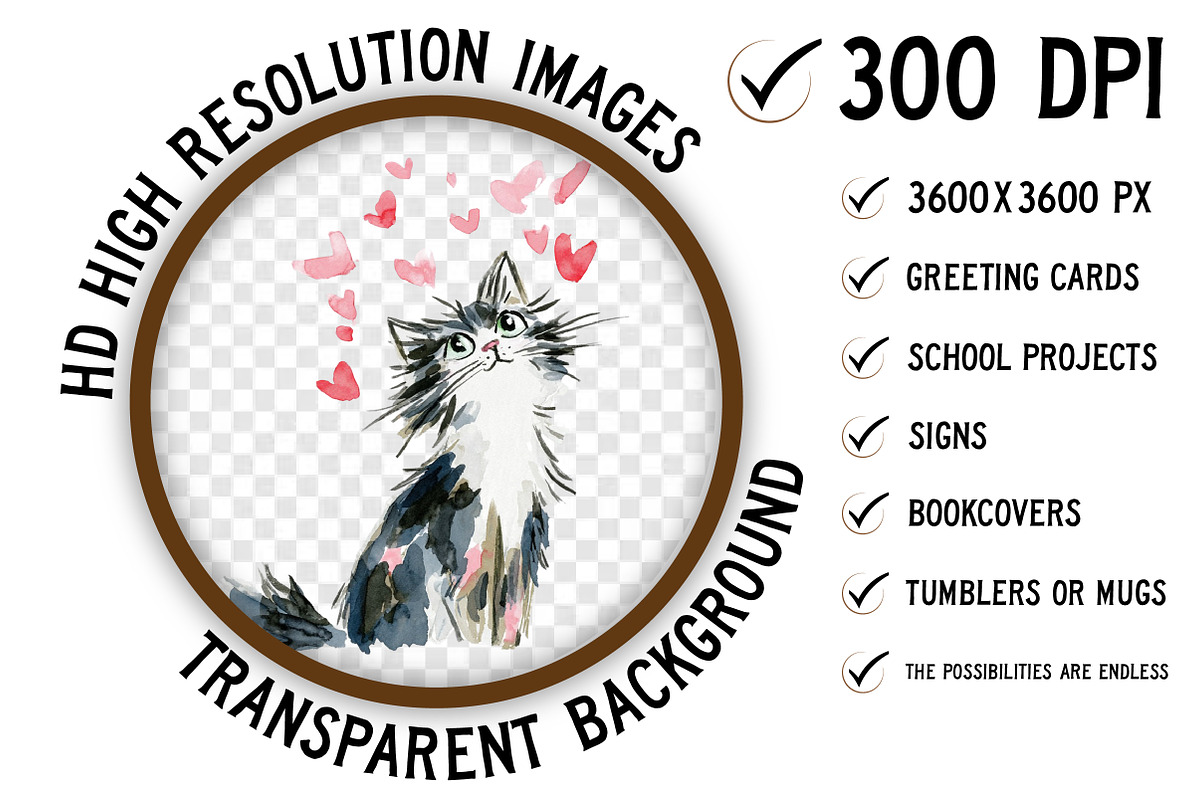 Valentine Kitten Cliparts Bundle, an Illustration by Craft Nest (Photo 2 of 7)