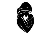 50 Mother and Baby Silhouette Bundle, an Illustration by Creativeshirt (Thumbnail 46 of 48)