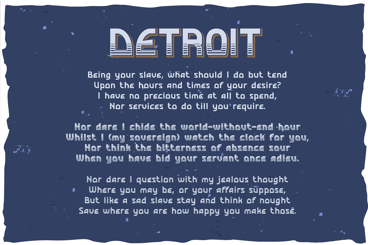 Detroit OTF vintage label font. preview 3