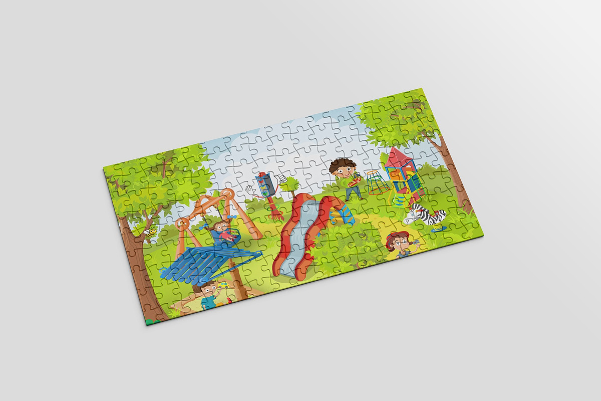Puzzle Mockup, a Books & Magazine Mockup by hokagata (Photo 6 of 6)