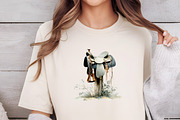 Horse Clipart, Horse Illustration Se, an Illustration by DreamCafeArt (Thumbnail 5 of 6)