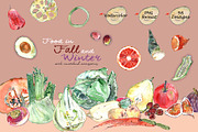 Fall & Winter Food Clipart, a Food Illustration by VianneArt (Thumbnail 1 of 10)