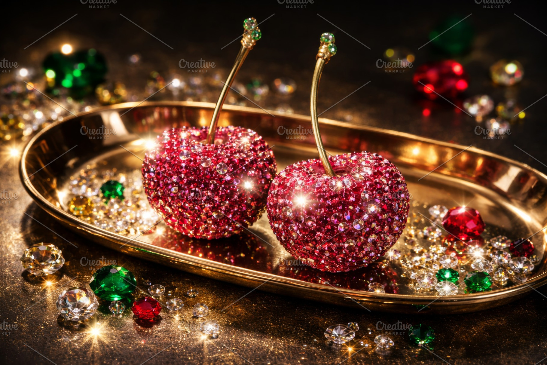 Crystalcore rhinestone cherries on g, a Photo by Dvoevnore photos