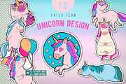Pink unicorn sticker pack, an Icon by WalnutBird (Thumbnail 1 of 4)