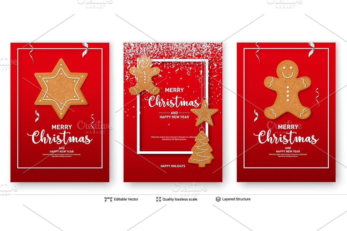 Christmas and New Year Backgrounds., a Decorative Illustration by Chuhastock (Photo 13 of 14)