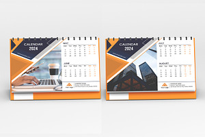 Modern Desk Calendar Template 2024