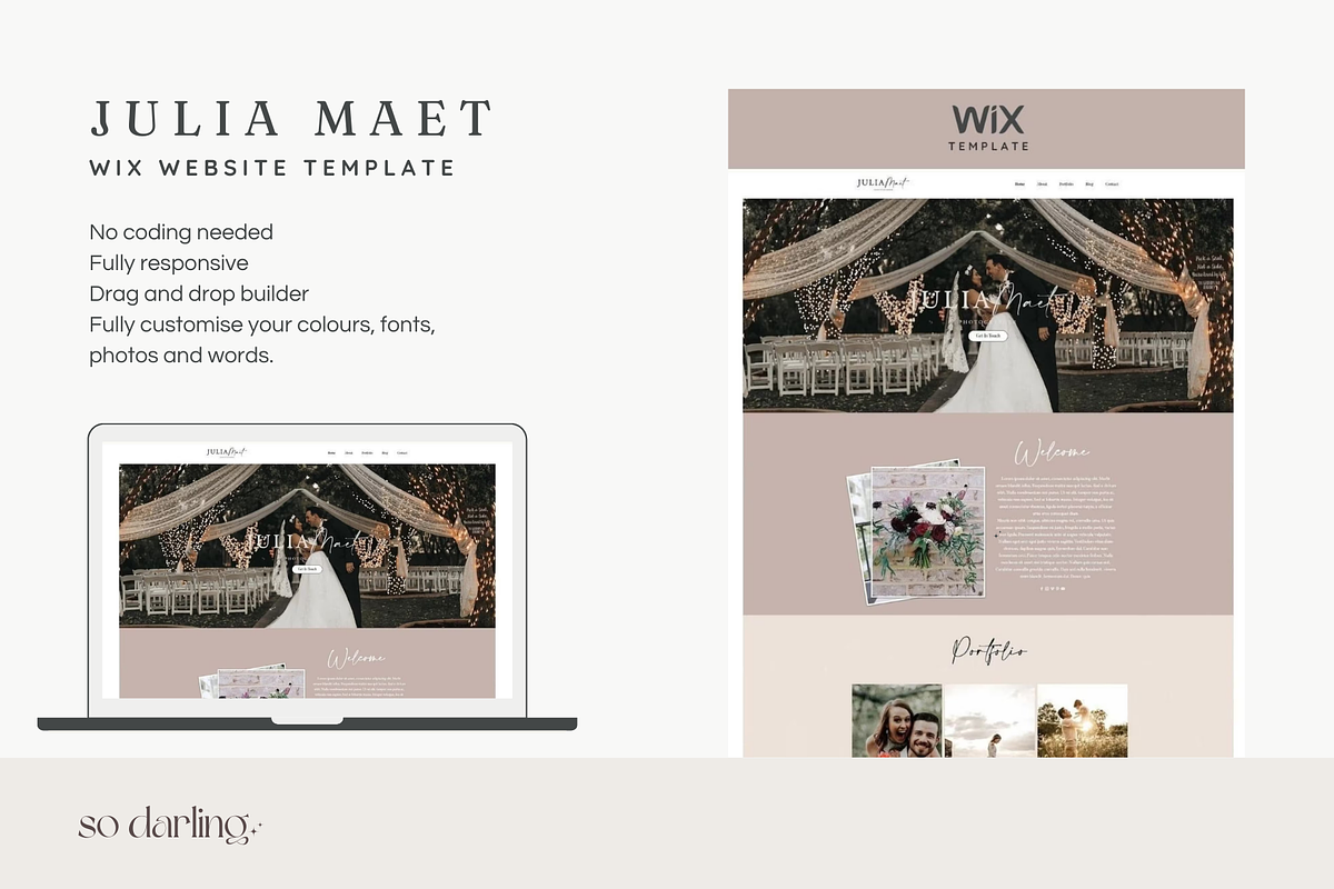 Photographer Wix Website Template, a Wix Template by So Darling Studio (Photo 24 of 37)