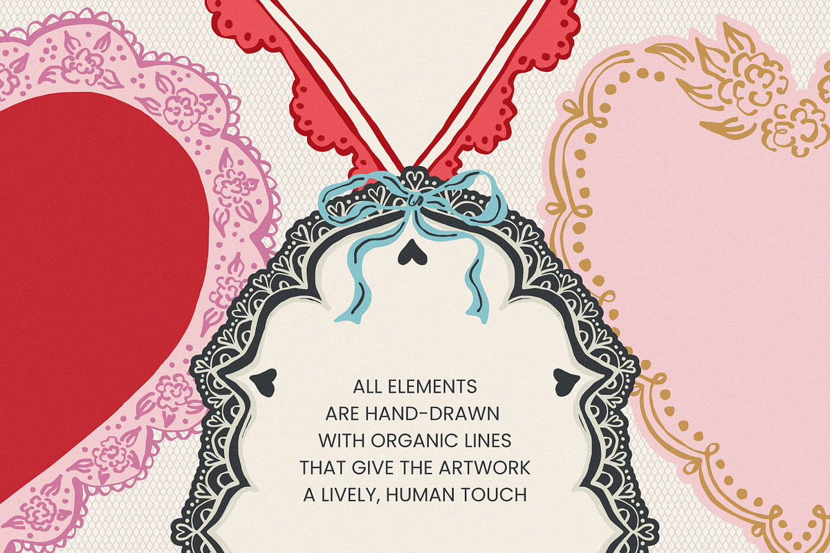 Love Lace Frames - Hand Drawn Set, an Object Graphic by Leila Divine (Photo 3 of 12)