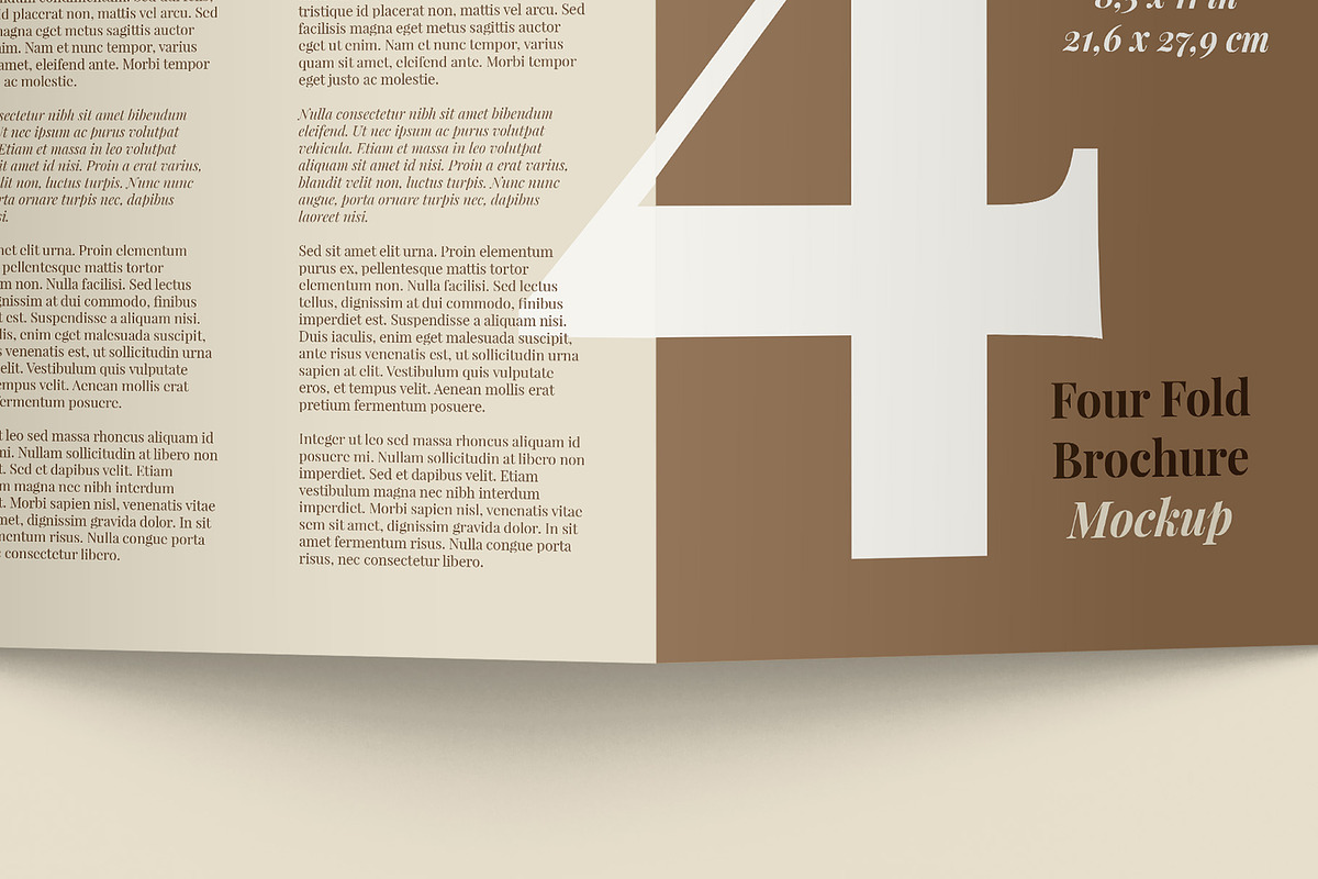 4 Fold US Letter Brochure Mockup, an Advertising Mockup by Illusiongraphic (Photo 17 of 20)