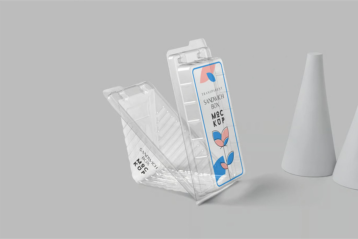 Plastic Sandwich Packaging Mockup, a Packaging Mockup by megostudi0 (Photo 6 of 7)