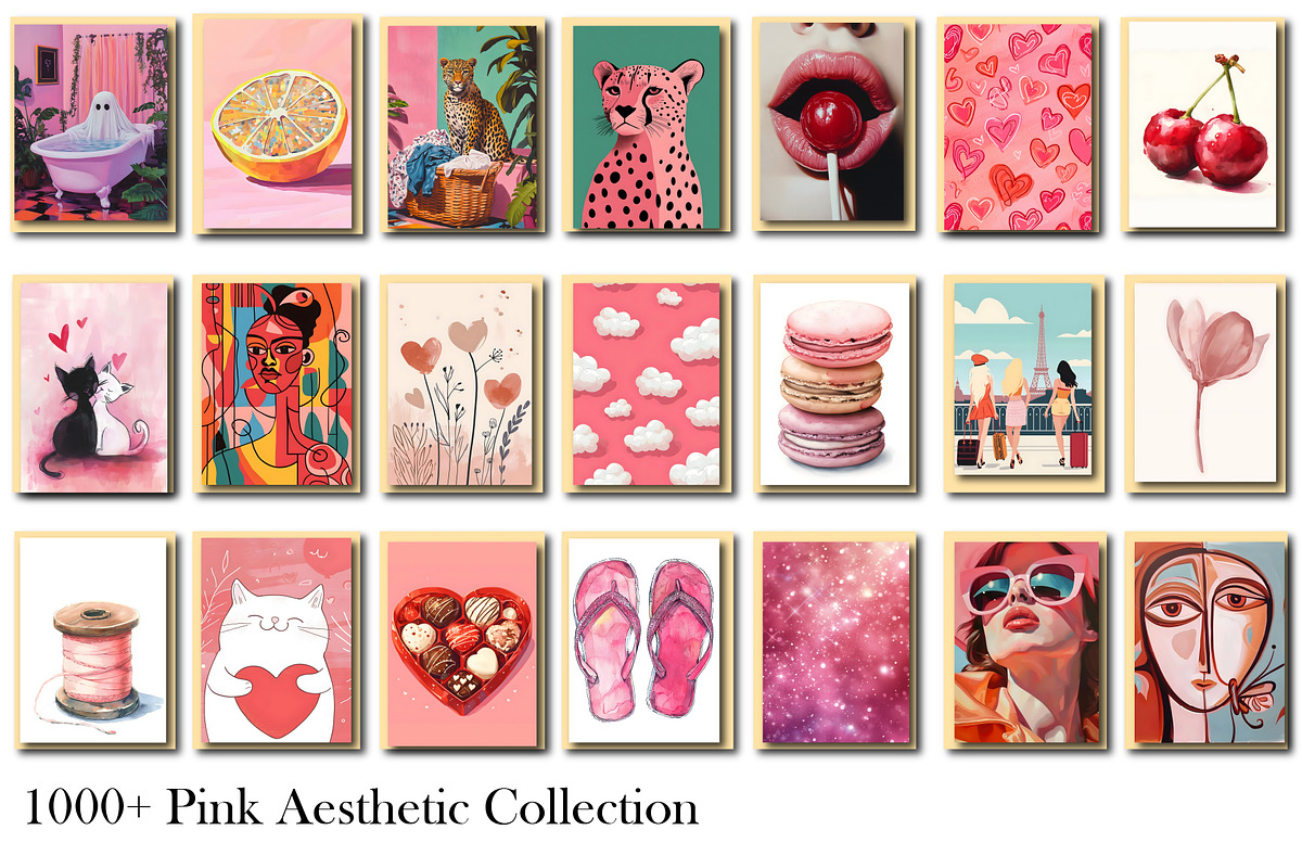Pink Aesthetic Wall Art Collection, a Wallpaper Photo by Chipshpow Graphics (Photo 5 of 10)