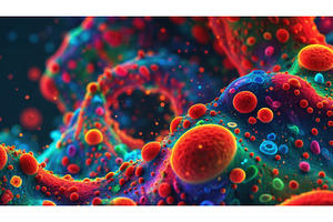 Abstract microscopic view of, an Illustration by tilialucida