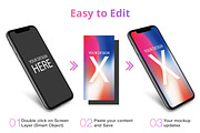 iPhone X Mockups, an iPhone Mockup by RadekBroz (Thumbnail 2 of 7)
