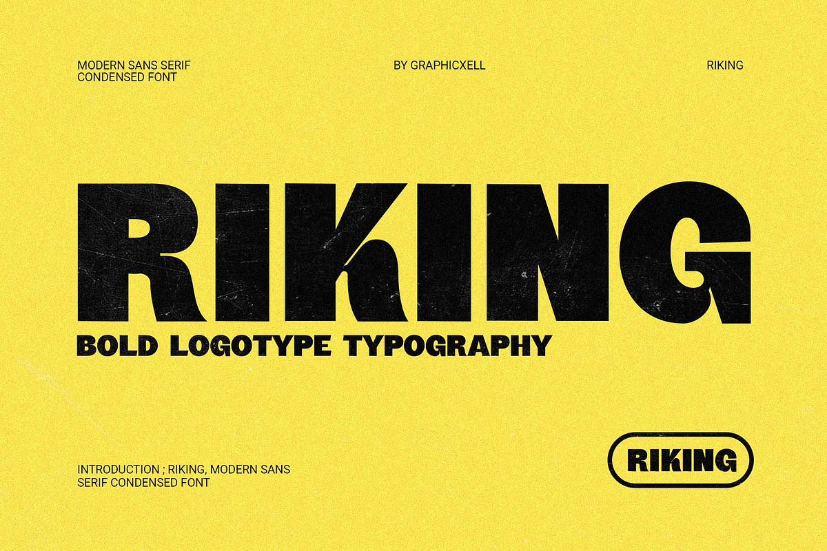 Riking Modern Sans Serif Font, a Sans Serif Font by Graphicxell (Photo 1 of 10)