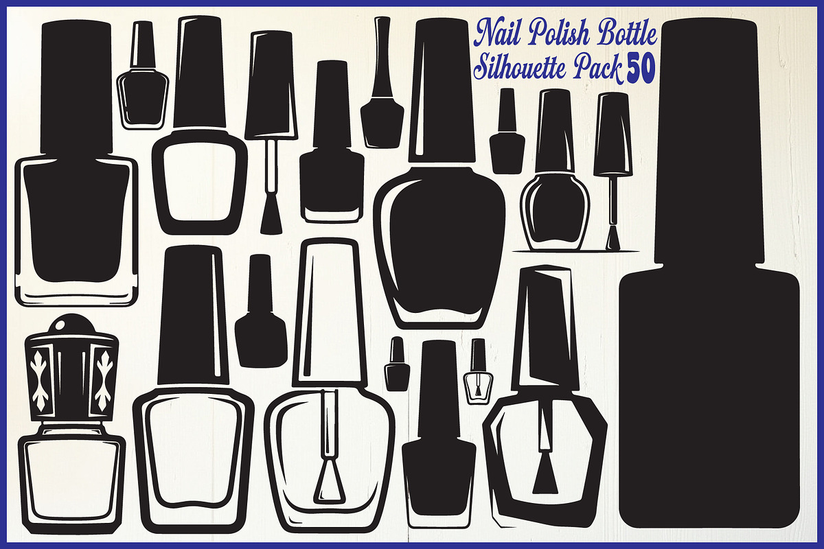 Nail Polish Bottle Silhouettes, an Object Graphic by yasushie (Photo 1 of 14)
