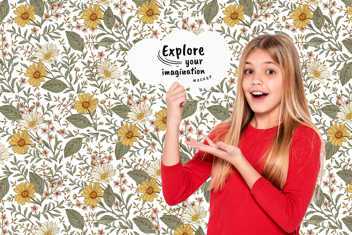 Set Seamless Flowers Chamomile daisy, a Pattern Graphic by Vintage (Photo 15 of 17)