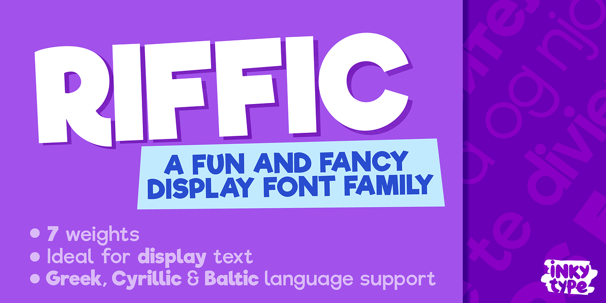 Riffic, a Handwritten Font by InkyType (Photo 1 of 4)