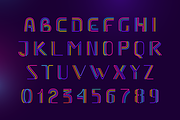 Three Neon Lines color font, a Font by kaer_shop (Thumbnail 2 of 8)