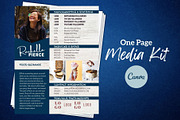 One Page Media Kit in Navy Blue [A], a Templates & Theme by ProductiveandFree (Thumbnail 1 of 11)
