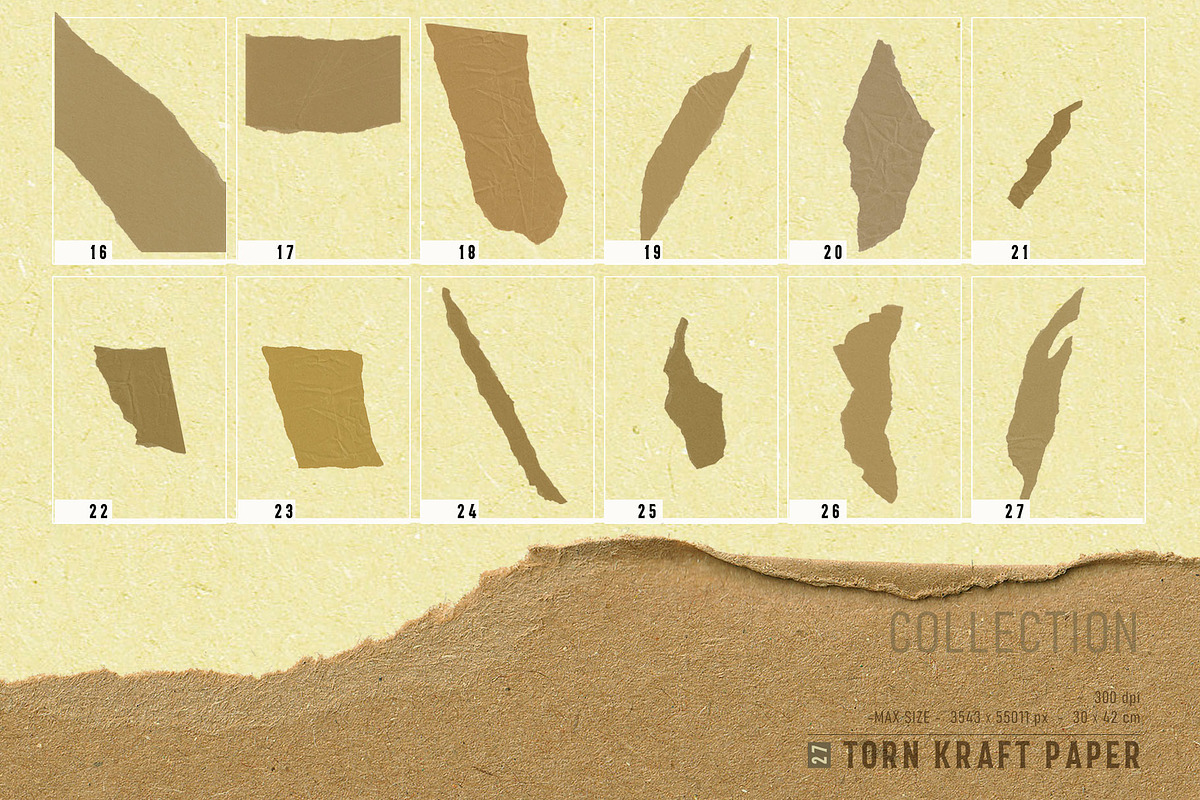 Kraft Paper Set, a Background Graphic by Suna Kosem (Photo 8 of 19)