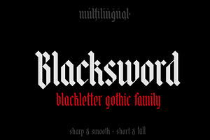 Blacksword, a Blackletter Font by Sentavio