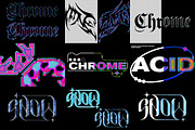 Chrome Text Effect - PSD Bundle, a Brushes & More by saintricchi (Thumbnail 4 of 4)