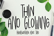 Thin and Glowing, a Font by Bramcreative (Thumbnail 1 of 12)